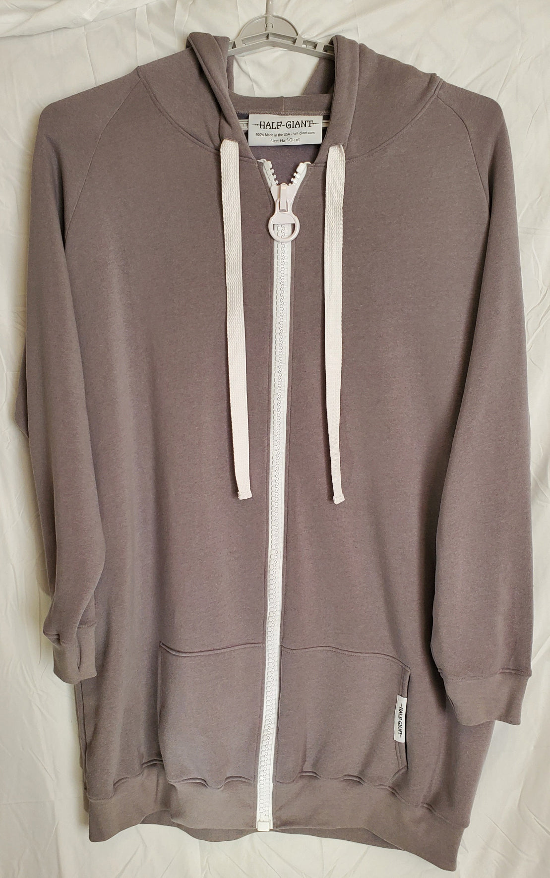 Thundercloud Gray Heathered Half-Giant Hoodie