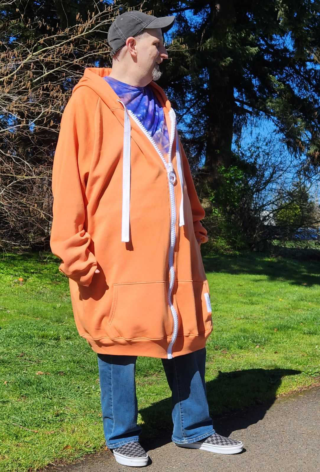 Fireball Orange Heathered Half-Giant Hoodie