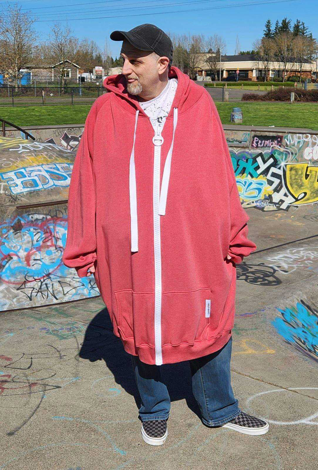 Phoenix Red Heathered Half-Giant Hoodie