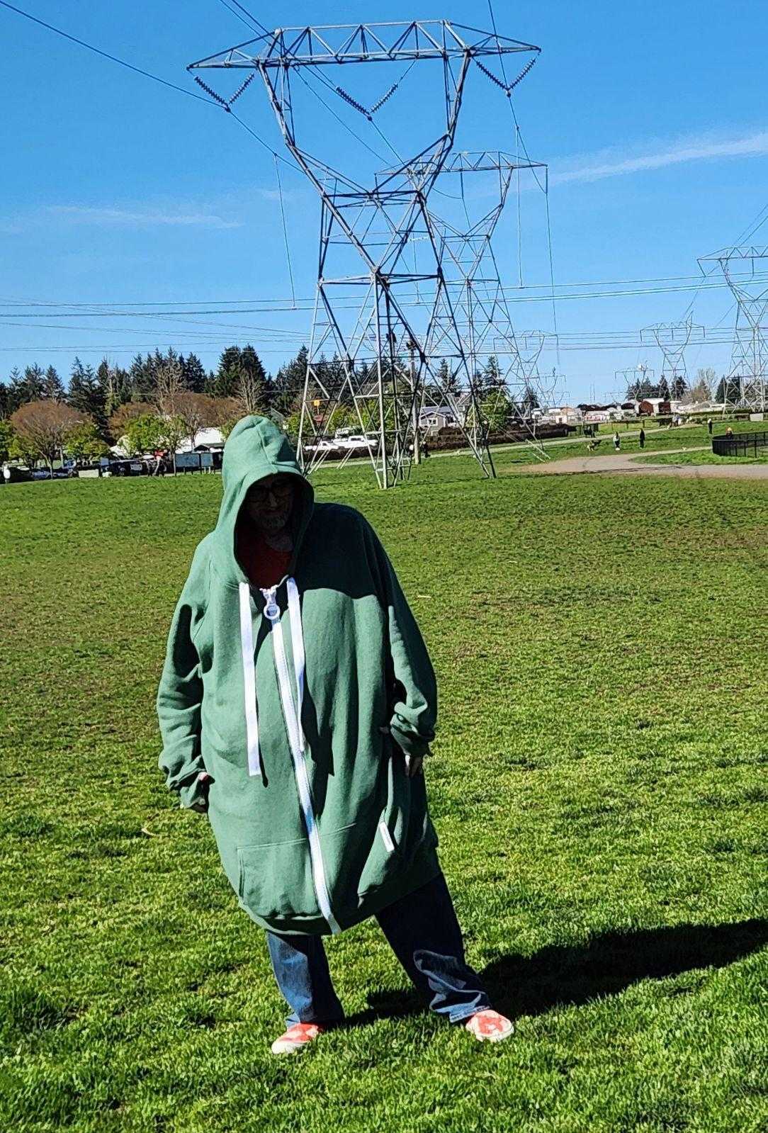 Scout Green Heathered Half-Giant Hoodie