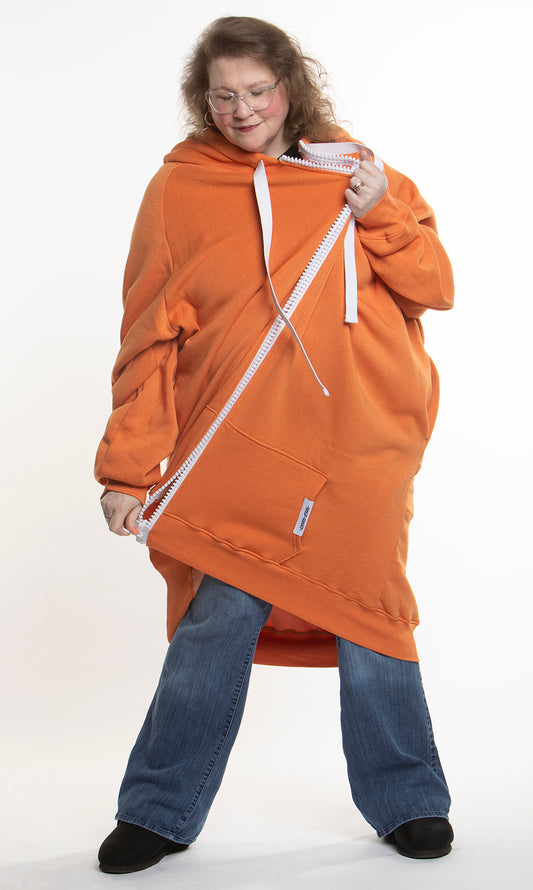 Fireball Orange Heathered Half-Giant Hoodie