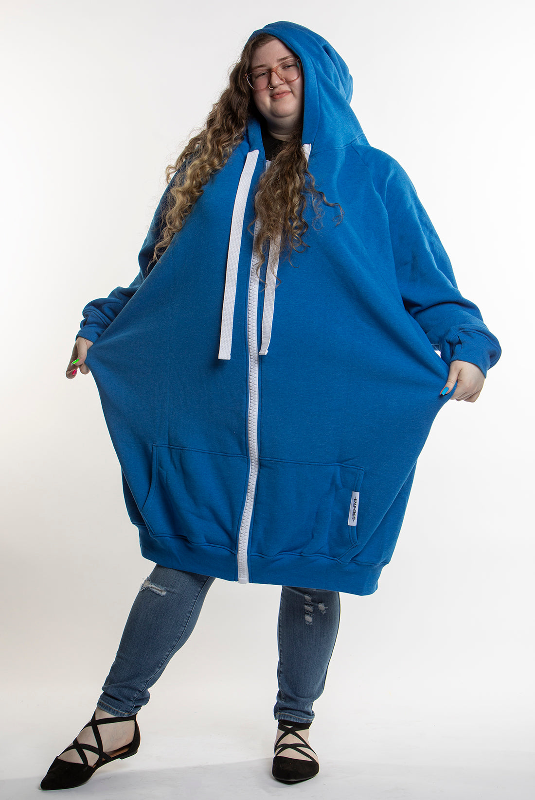 Mana Blue Heathered Half-Giant Hoodie